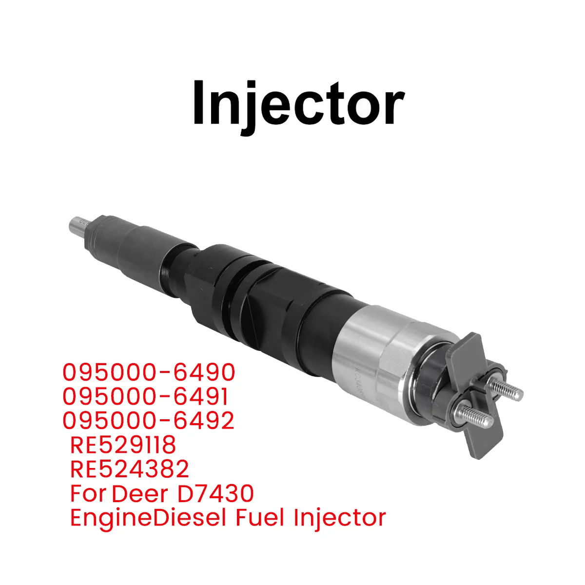 095000-6490 095000-6491Common Rail Инжектор RE529118 RE524382 для двигателя John Deer 6068HL482 топливный