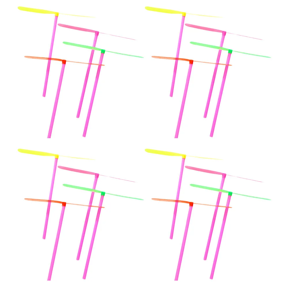 

Bamboo Dragonfly Fun Toys Gift Kids Birthday Party Favors Hand Whirl Flying Plastic Playes