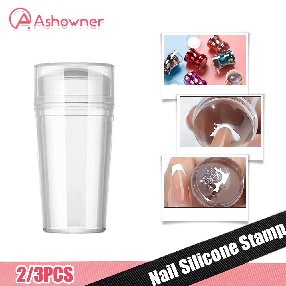 

Transparent Nail Stamper With Scraper French Nail Art Kit Jelly Head Stencil Template Print Seal For Manicure Plate Polish Tool