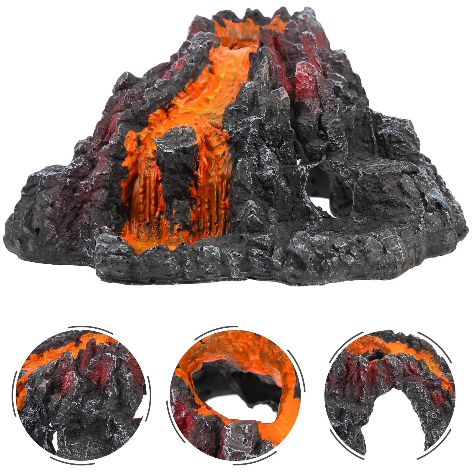 

Aquarium Volcano Statue Volcano Ornament Fish Tank Decoration Resin Decor Fish Tank Supply