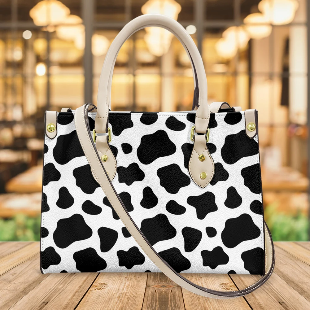 

FORUDESIGNS Cow Pattern Crossbody Bags for Women Luxury Handbags Female Pu Leather Shoulder Sac Casual Tote Bag Bolsa Feminina