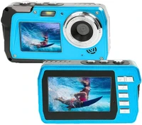 2 7k underwater cameras 48mp waterproof camcorder camera dual screen tft displays video recorder digital camera with flashlight