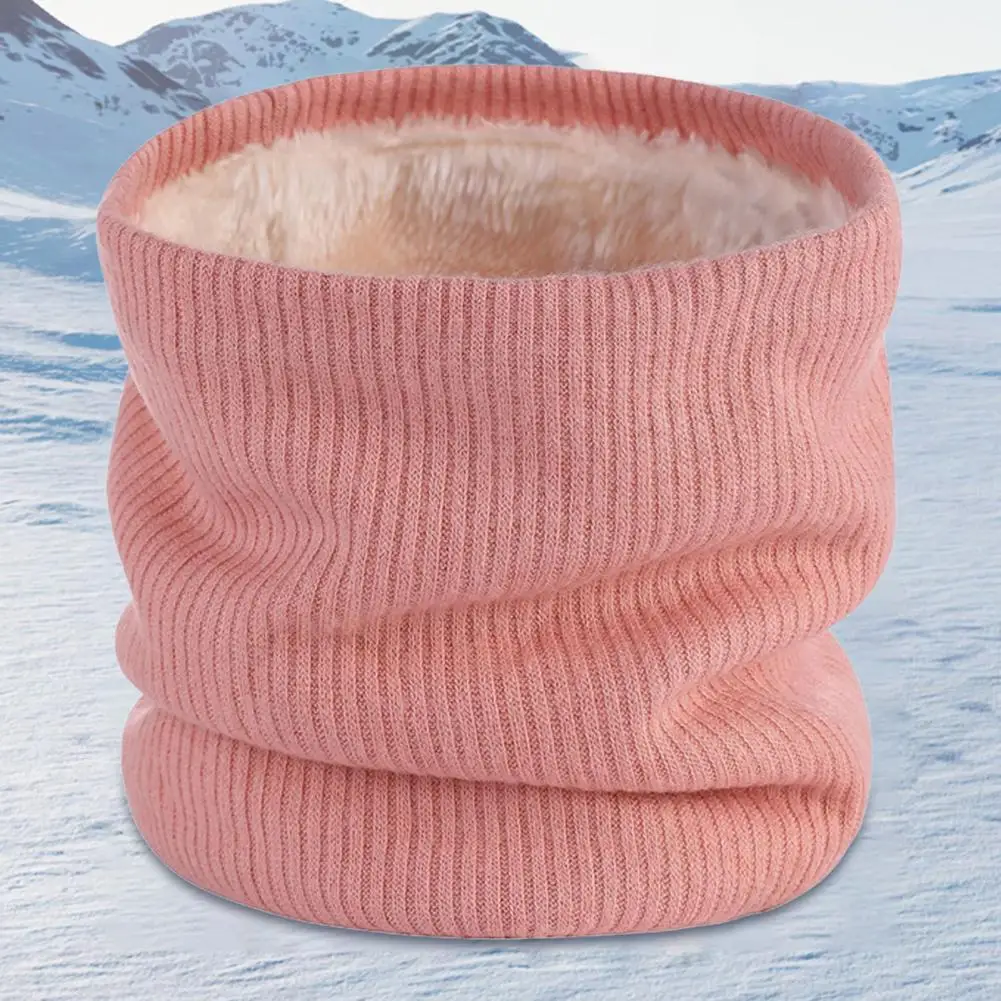 Зимний эластичный шарф на шею бархатный утепленный для мужчин и женщин