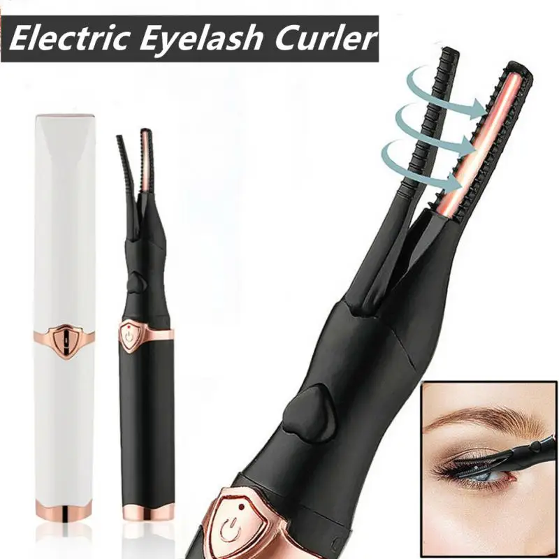 

Portable 3 Temperature Mode Heated Eyelashes Curling Tool Electronic USB Natural Fake Eye Lash Curler Beauty Supplies