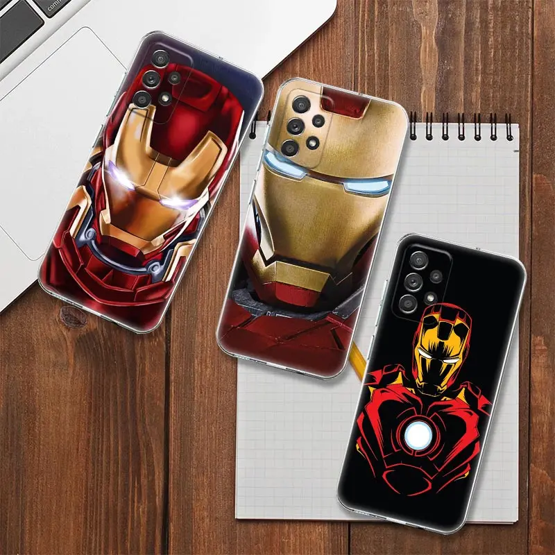 

Iron Man Clear Case For Samsung Galaxy A53 5G Case A52 A23 A13 A12 A32 A33 A73 A41 Funda Soft Silicon Phone Cover Marvel Ironman