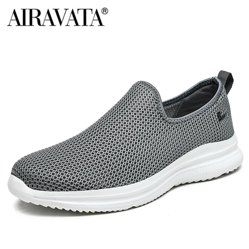 Men Women Casual Shoes Mesh Breathable Comfortable Sneakers Slip on Walking Shoes Flats Size 36-47