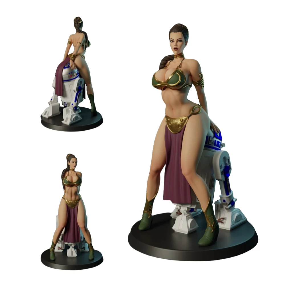 Leia и R2 фигурка 1:18 миниатюрная модель из смолы комплект неокрашенных пластиковых