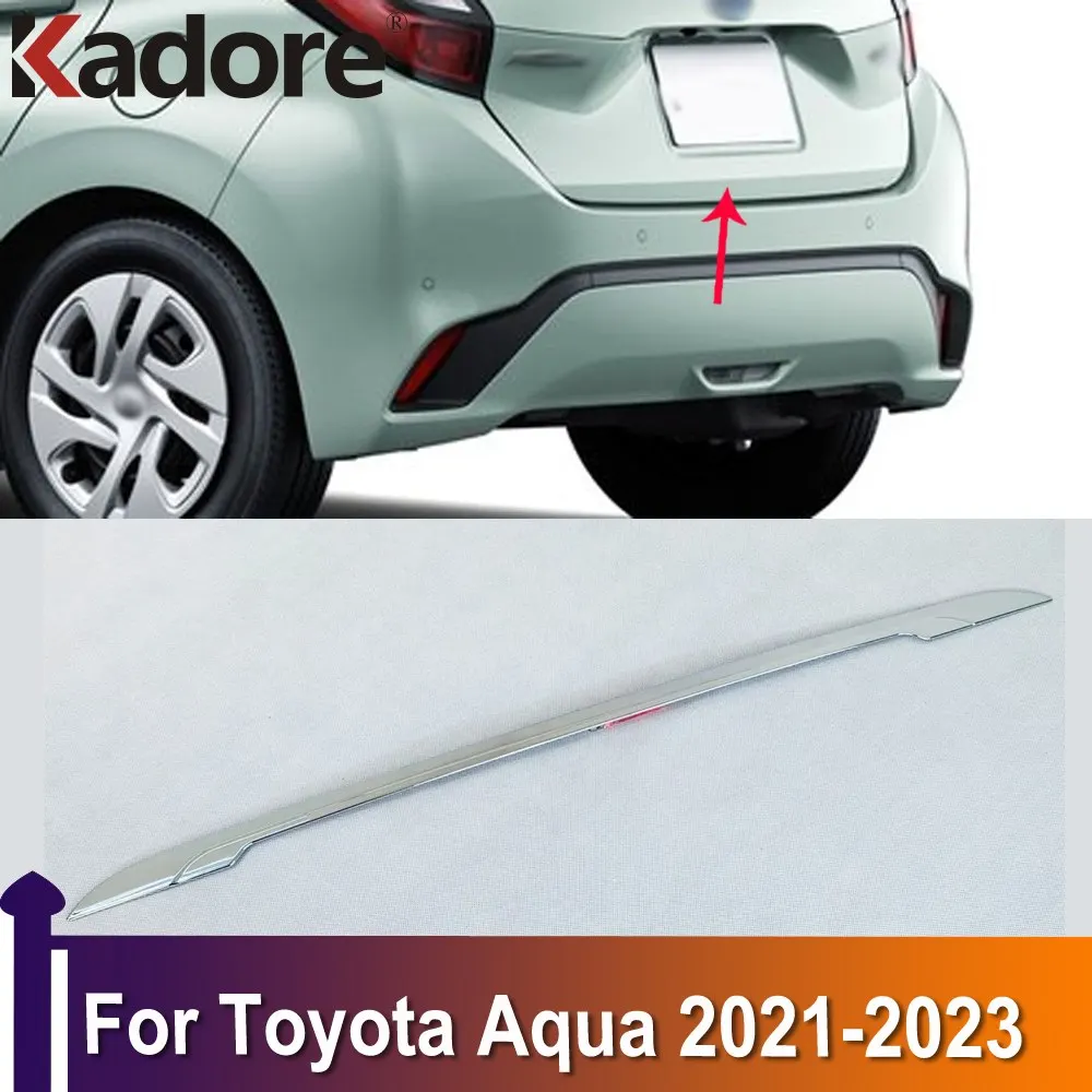 

For Toyota Aqua 2021-2023 Rear Trunk Lid Cover Trim Car Exterior Accessories Tailgate Boot Strip Chrome