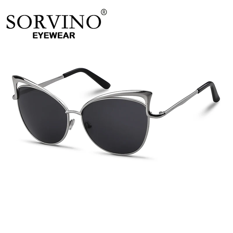 Солнцезащитные очки SORVINO кошачий глаз женские брендовые дизайнерские зеркальные