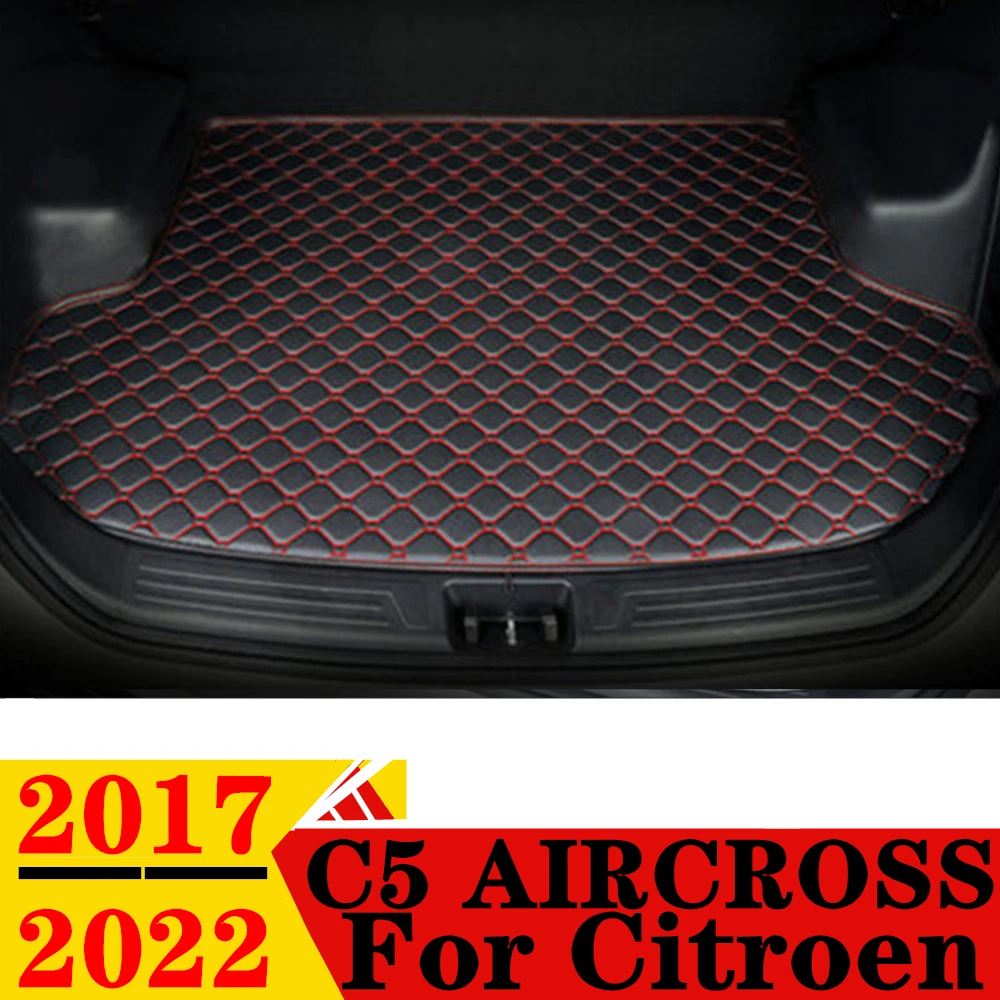 

Car Trunk Mat For Citroen C5 AIRCROSS 2017-22 Flat Side Waterproof Rear Cargo Cover Carpet Pad AUTO Tail Accessories Boot Liner