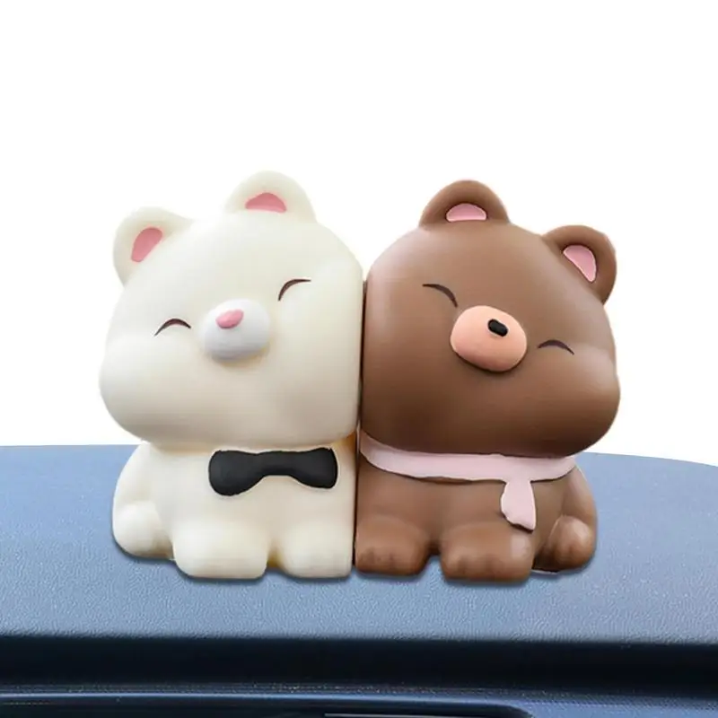 

Car Ornaments For Dashboard Cartoon Resin Dog Figurines Car Interior Dashboard Decoration 5.5x3.5cm/2.16x1.37inch Magnetic Mini
