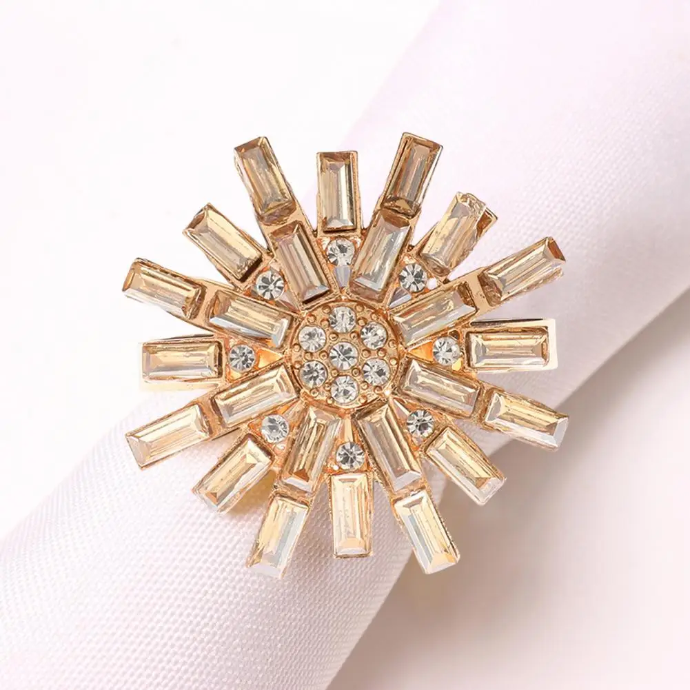 

Wedding Napkin Rings Elegant Crystal Flower Napkin Rings Luxury Table Decor for Weddings Dinner Parties Dinner Napkin Holder