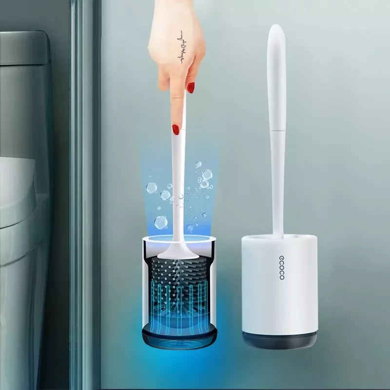 

NEW2023 Silicone Toilet Brush For WC Accessories Drainable Toilet Brush Wall-Mounted Cleaning Tools Home Bathroom Accessories Se