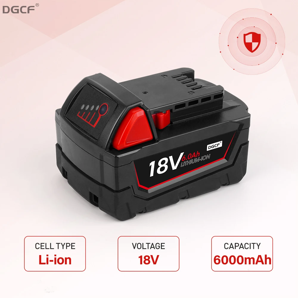 

Battery for Milwaukee 18V 6500mAh Compatible with M-18 1850 1852 1840 1828 1820 M18 XC ETC
