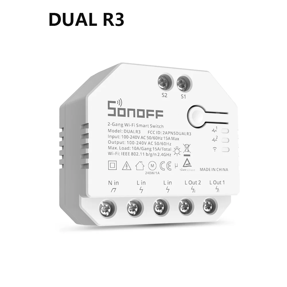 

SONOFF DUAL R3 / DUAL R3 Lite мини умный выключатель