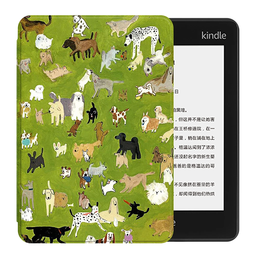 

Милый чехол для Kindle Land щенка для Kindle Paper White 5 4 Retro Green Kindle 658, складной защитный чехол J9G69R