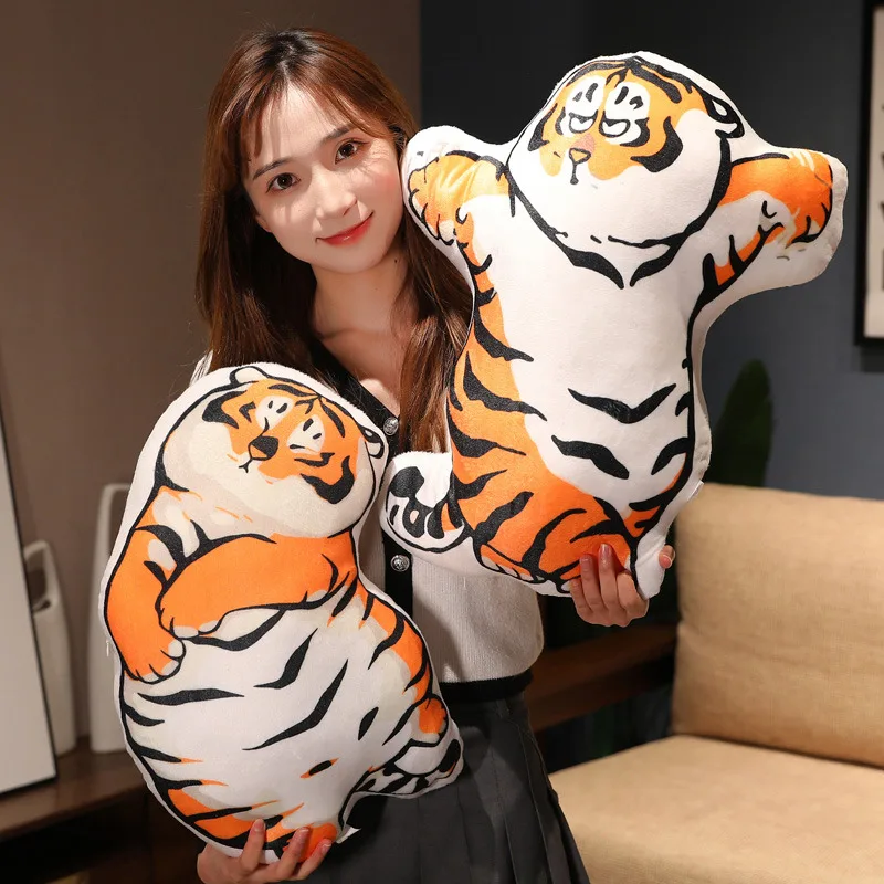 

22-60cm Cute Big Face Tiger Little Tiger Plush Pillow Car Lumbar Living Room Sofa Cushion Office Pillow Gift for Girlfriend