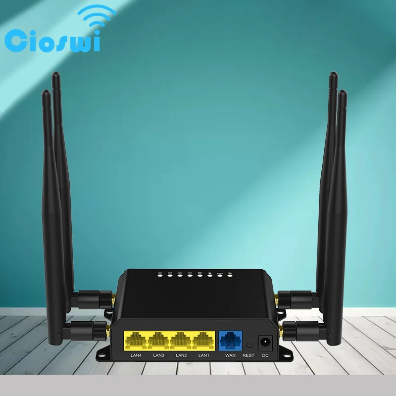 Cioswi 4G Router EC25-E Modem Inside SIM Card 4-LAN SD 4*External Antenna 300Mbps 2.4GHz Wireless AP for Russia EU WE826-T2