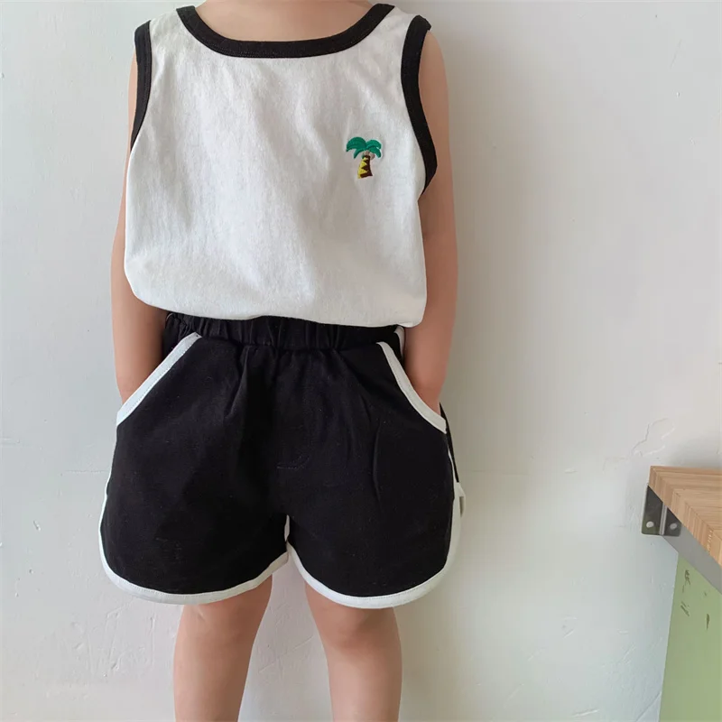 Костюм для девочек футболка + шорты 2 шт./компл. 2022 дешевая весенне-осенняя