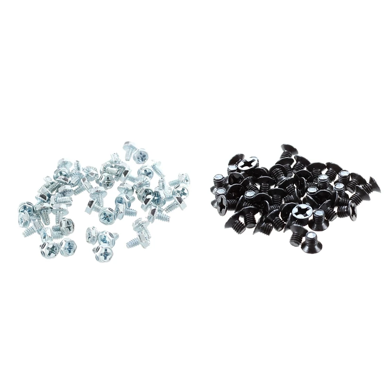 

100 PCS Quadrex Head Short Computer Case Motherboard Screws For Laptop Hard Drive Replacement Black