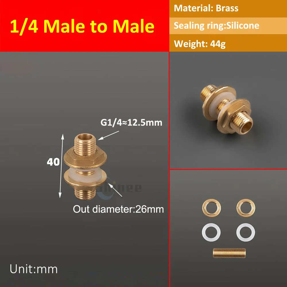

Латунный соединитель для трубы 1/2" 1/4"
