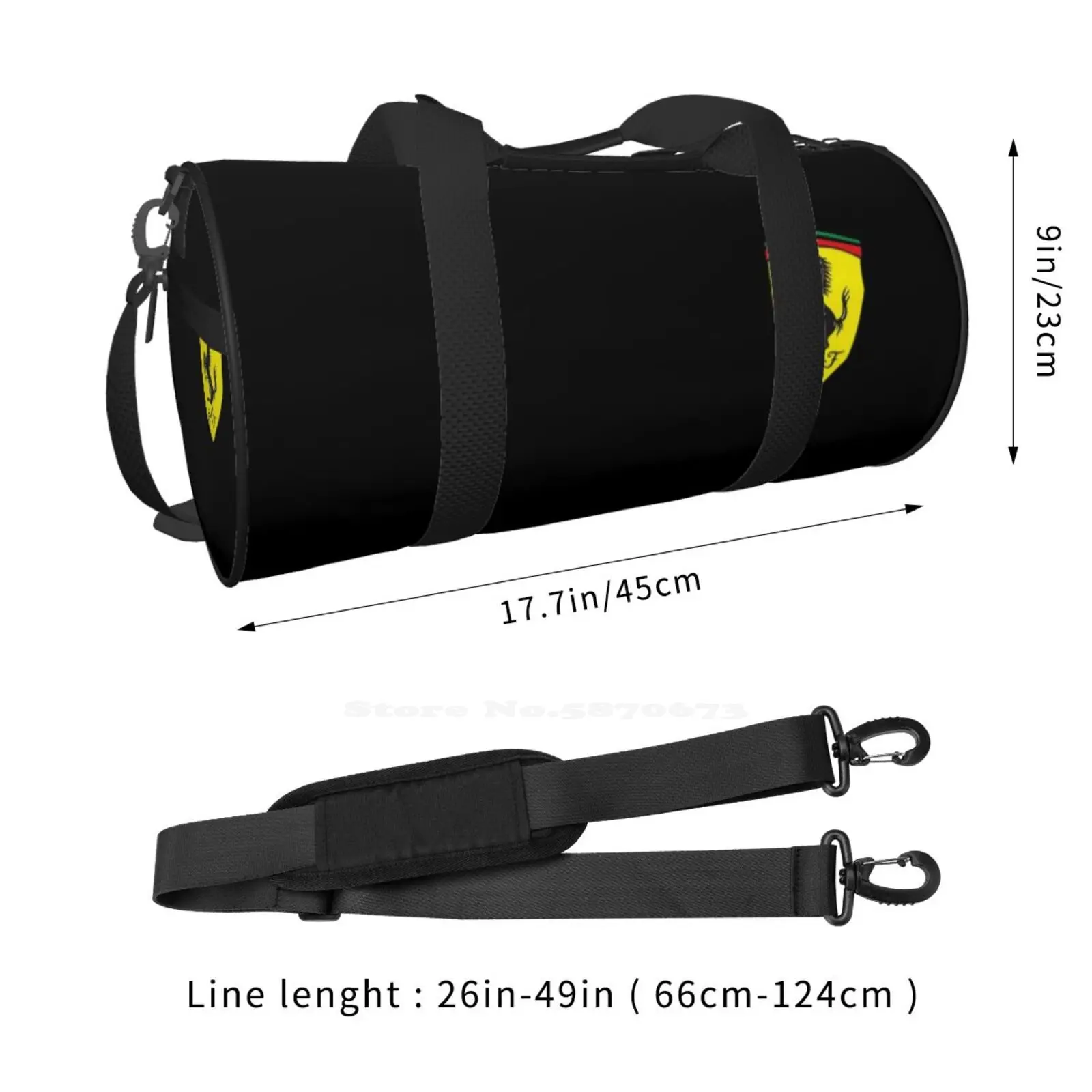 Большая вместительная сумка через плечо Ferrari для хранения покупок уличная