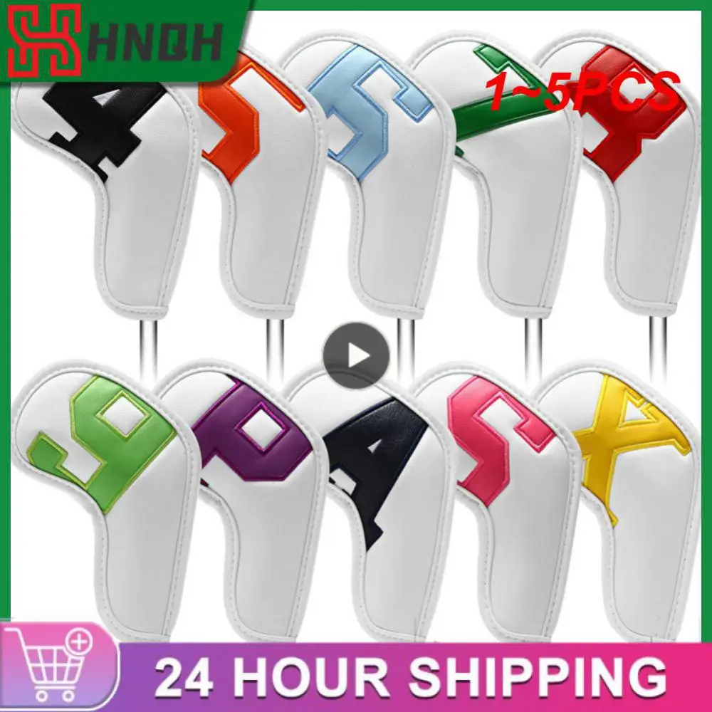 

1 ~ 5 шт. новый набор чехлов с магнитной застежкой для гольфа, чехлы с клиновидным покрытием 4-9 ASPX, градиентные цветные, белые