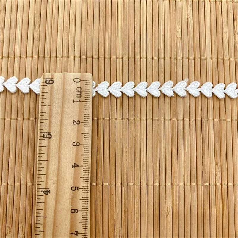 Узкая однотонная кружевная отделка венецианских сердец 19 ярдов для чокера