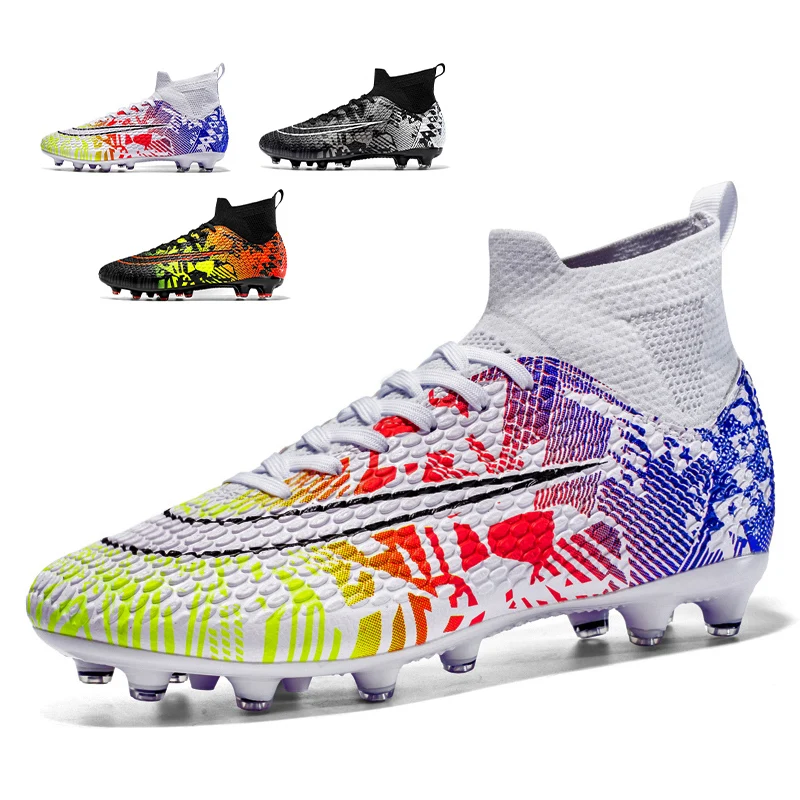 TF/AG Football Boots Men Unisex Turf Soccer Shoes High Quality Football Shoes Men Kids Futsal Soccer Cleats Training Sneakers