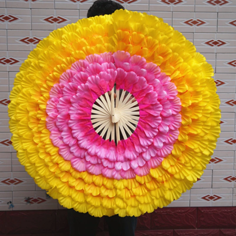 

Peony Petal Dance Fan Opening Dance Performance Handheld Abanico Square Dance Group Morning Exercise Activity Props Ventilador