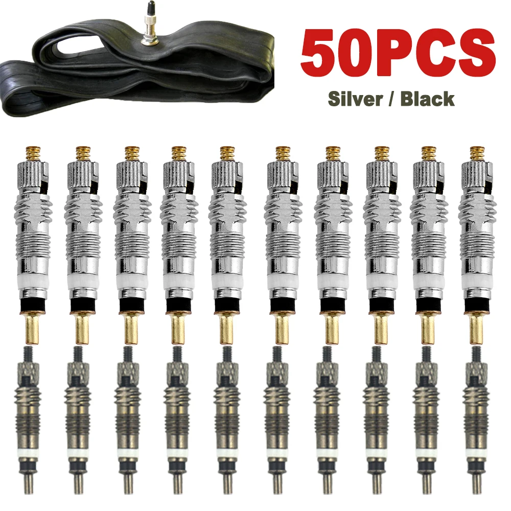 

2-50PCS Valve Core Presta To Schrader French Air Pump Bicycle Bike Valve and Removal Tool Bicycle Accessories Valve Core Tools