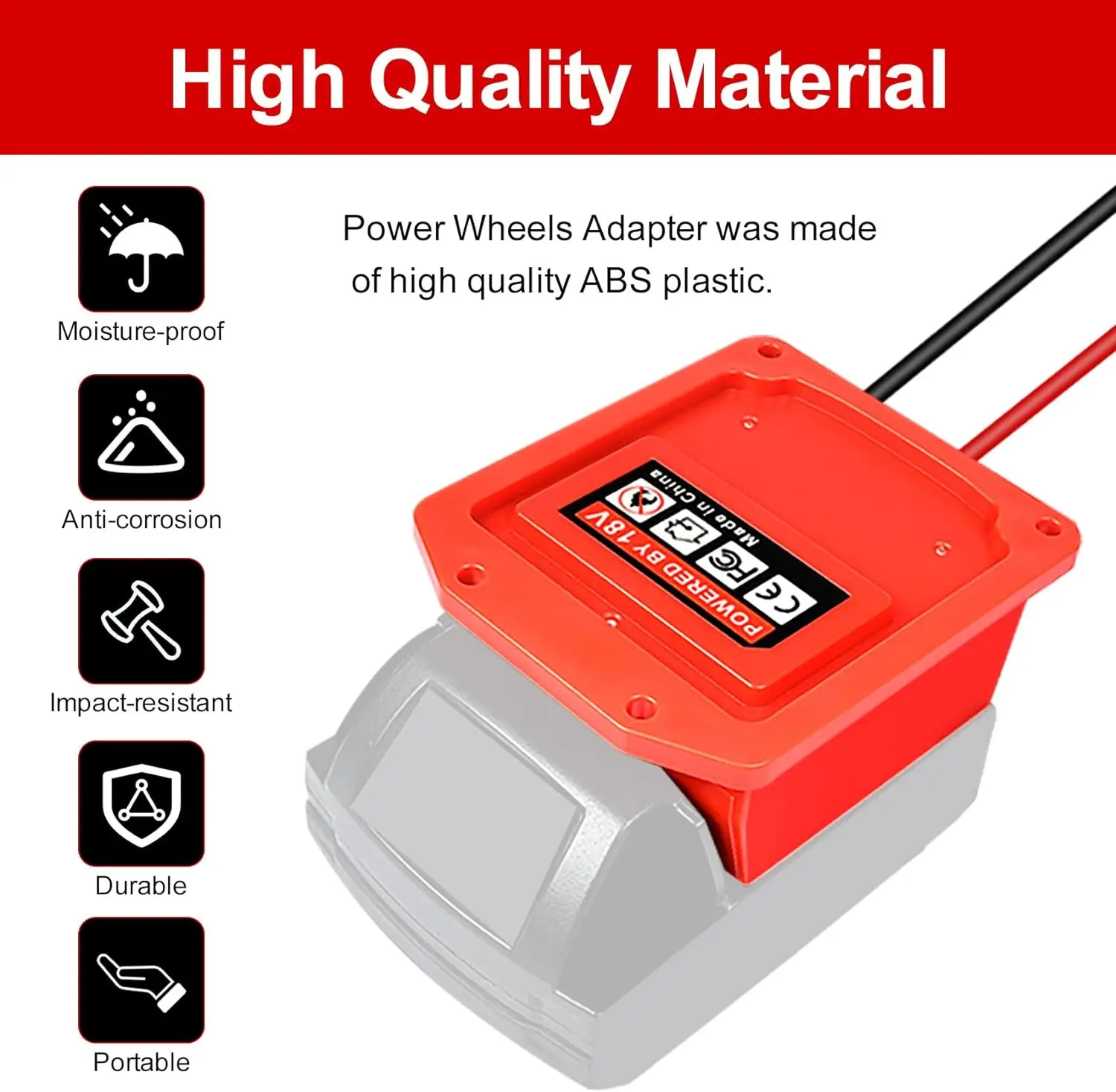 Адаптер для аккумулятора Milwaukee 18 в с проводом 14 AWG