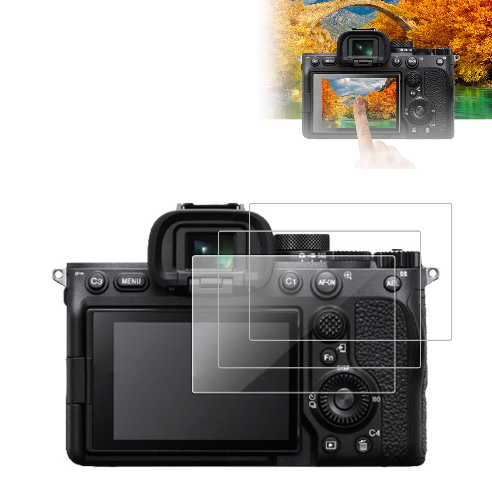 

Camera Screen Tempered Glass Protective Film 3-PCS Guard Cover For SonyAlpha A7IV/A7M4/A74 Camera 9H 0.3mm Screen Protector
