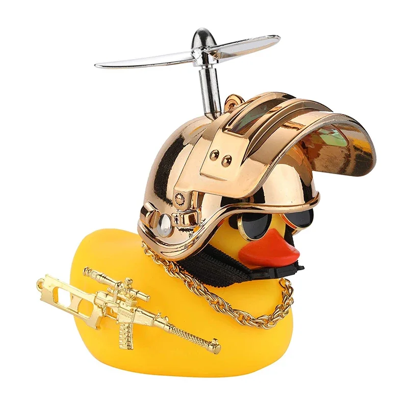 

Резиновая утка, игрушка, велосипед, мотоцикл, автомобиль, украшения, черная, розовая, желтая утка с оружием, пропеллер, шлем, украшение для приборной панели автомобиля