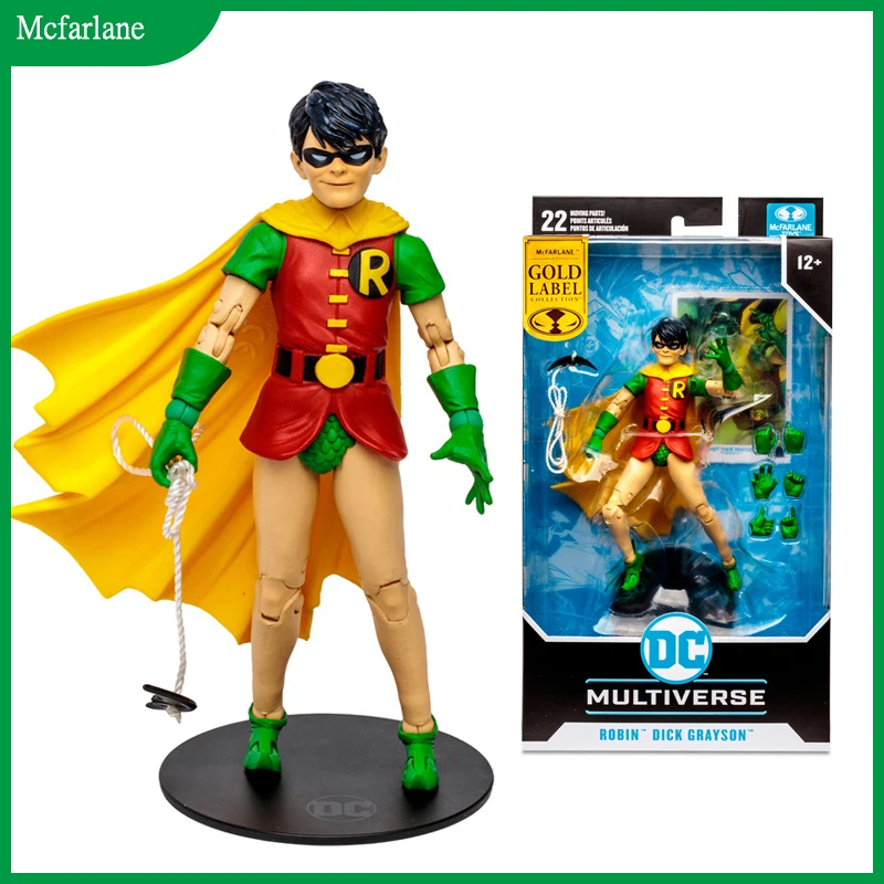 

Original Mcfarlane Robin Dick Grayson Action Figure Dc Rebirth Gold Label Figurine Statue Model Collectible Toy Kids Gift Toys