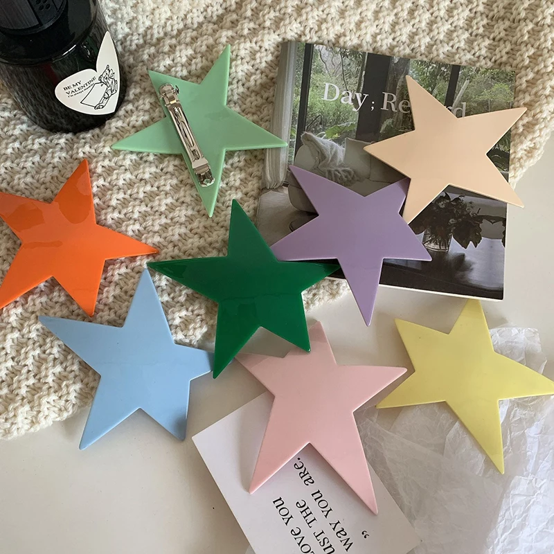 Irregular Large Pentagram Spring Clip Hair Accessories