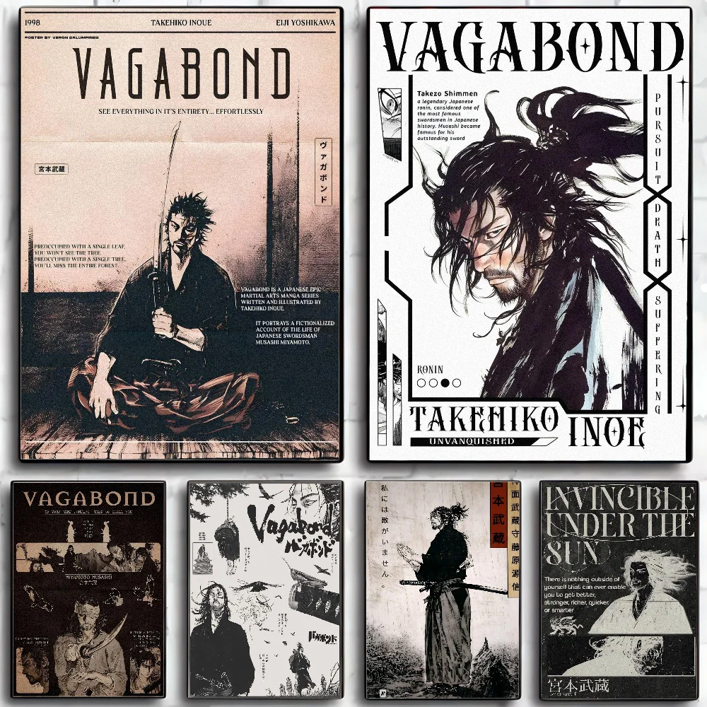 Классические японские комиксы Takehiko Vagabond постер настенное искусство домашний