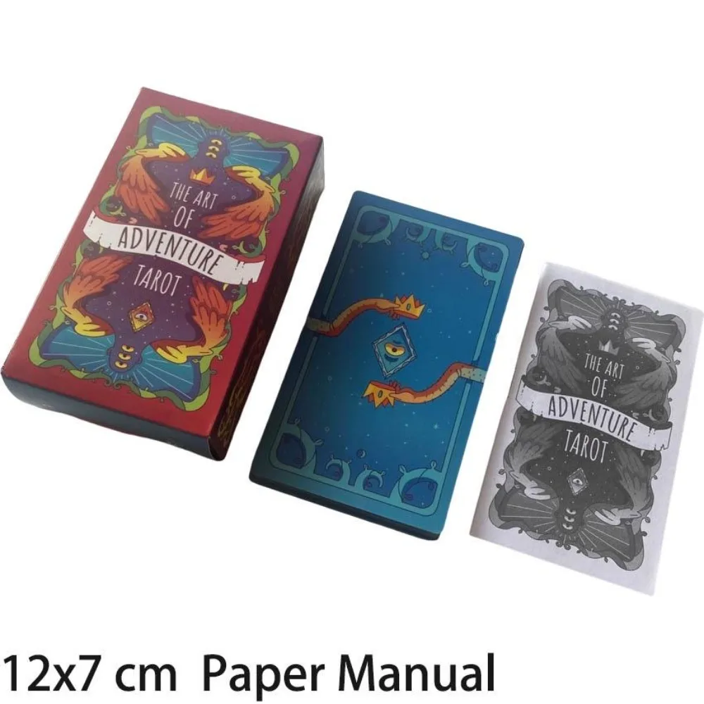 Карточная игра Арт приключений Таро 12x7 см с бумажным ручным управлением