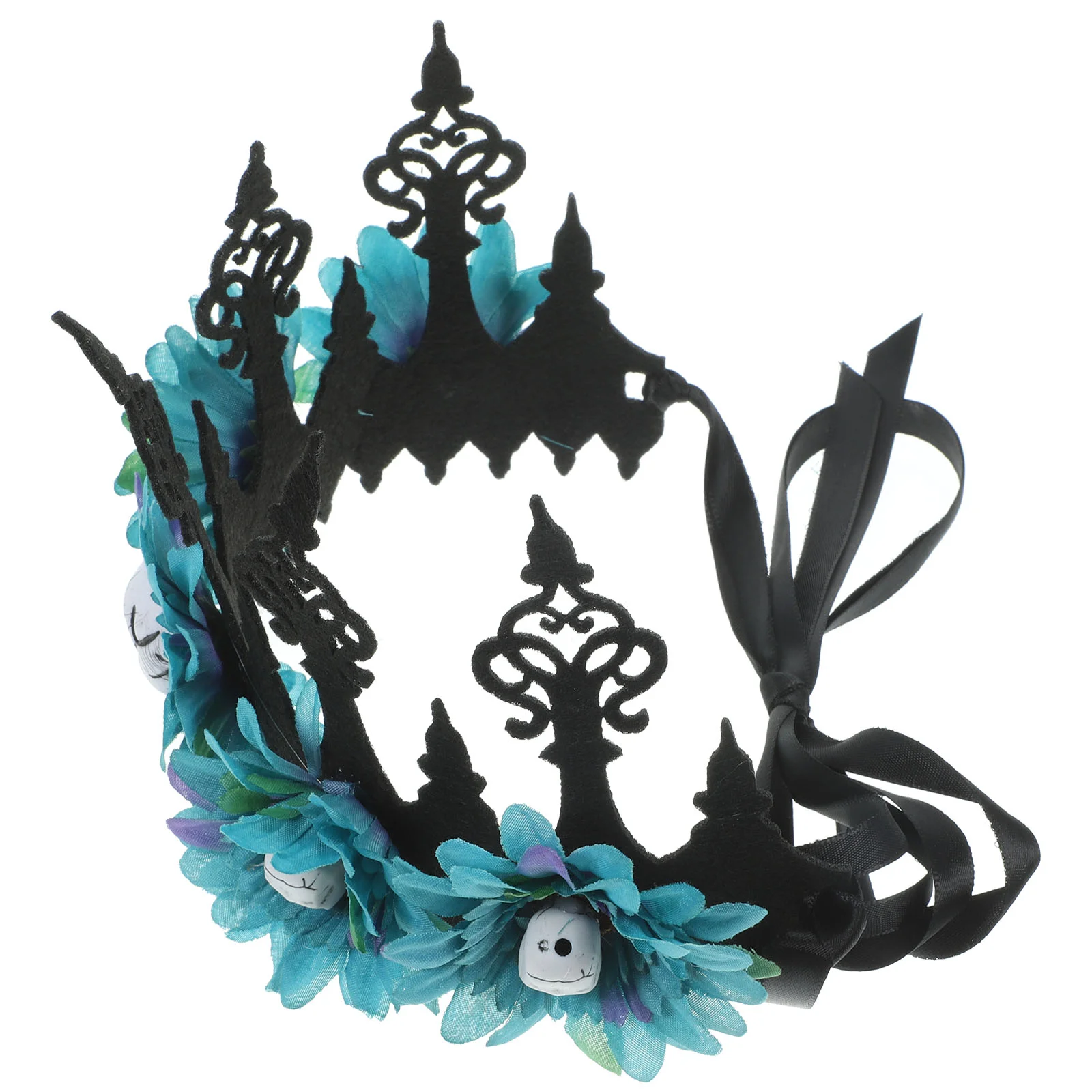 

Black Head Band Halloween Floral Crown Headband Women Flower Cosplay Miss