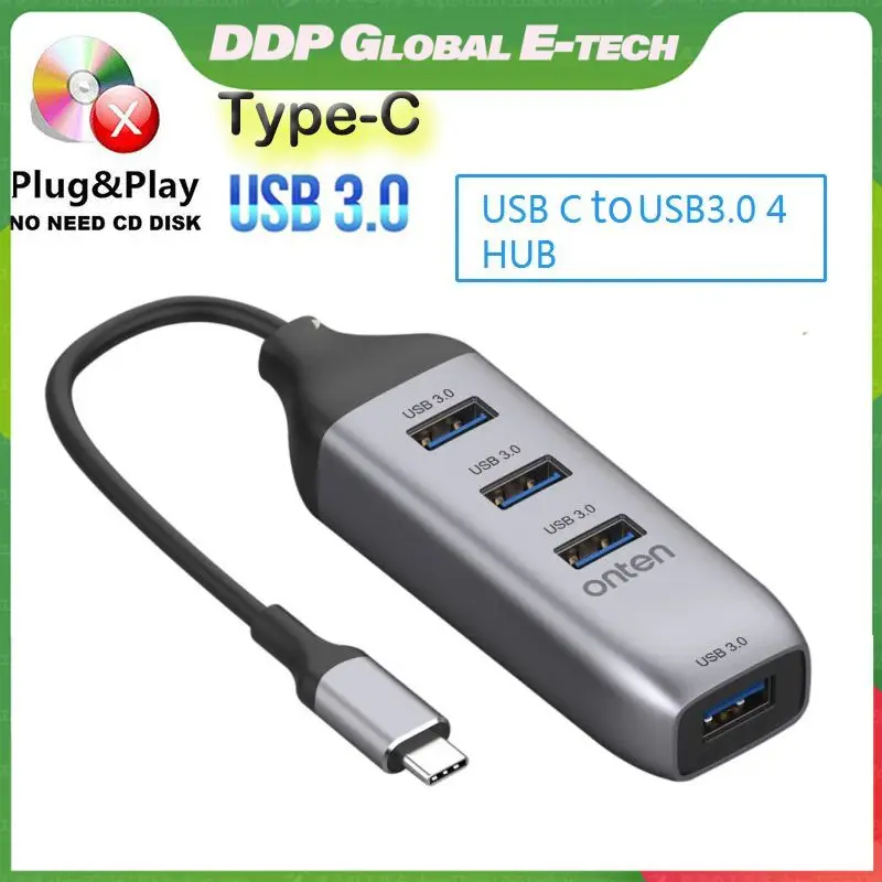 

New 2023 Usb C Hub Universal Plug-and-play Docking Stations Abs Multi-function Type C Hub For Macbook Adapter Portable