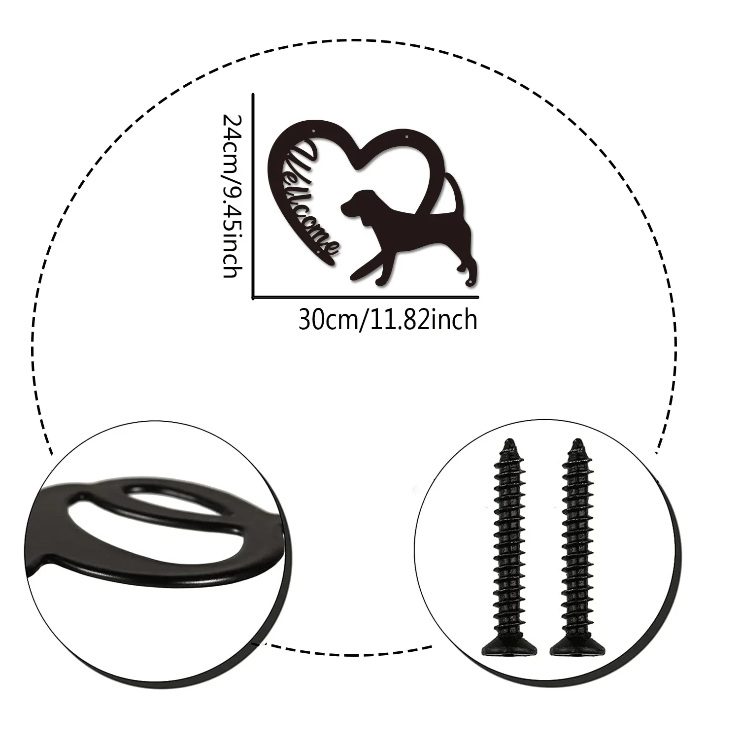 1 шт. украшение на стену из черного металла в сочетании с любовью силуэт железа