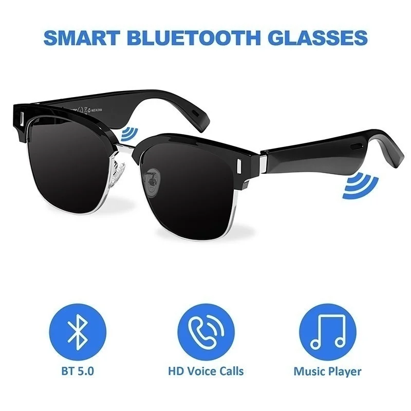 

Smart Glasses Anti-Blue Audio Glasses Wireless Bluetooth Open Ear Speaker Headsets Handsfree Music Call For Gaming Meeting Trave