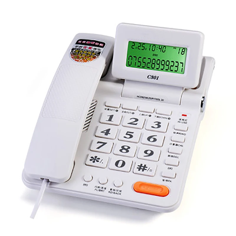 

Telephone Office Landline 3.5MM Heads To Answer The Operator Customer Service Landline Big Button Corded Telephone