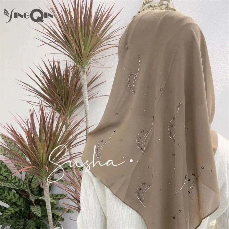 Muslim Women Headscarf Freeshipping Chiffon Summer Malaysia Silk Shawl Scarf Hijab Hat Islam Saudi Arabia Headwrap New Fashion
