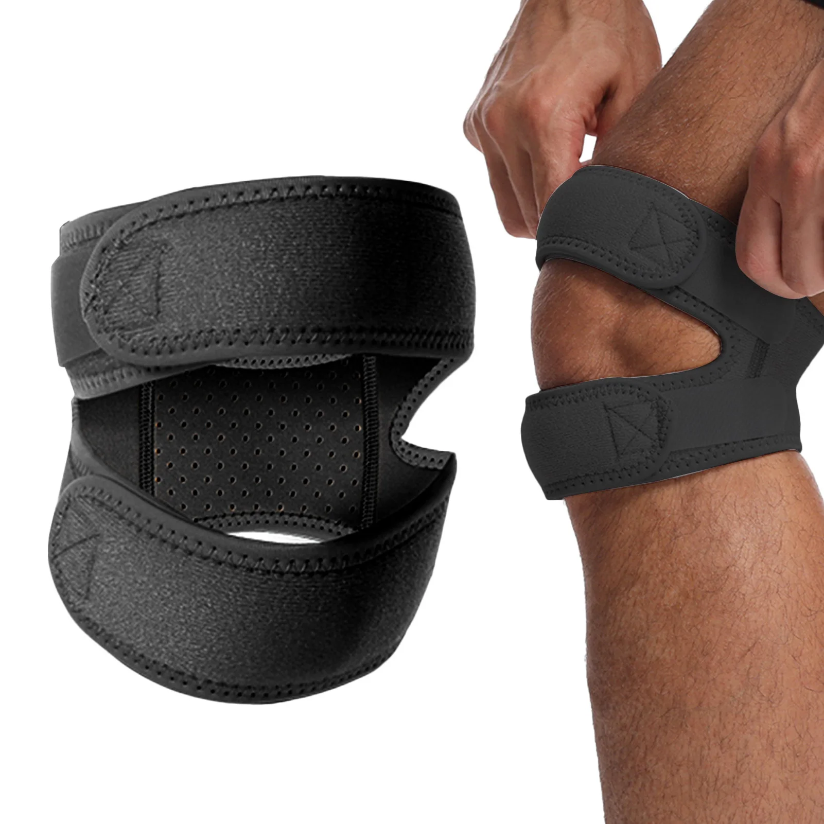

Sports Knee Support Knee Brace Wraps Stabilizer With Silicone Inserts Professional Knee Brace Wraps Stabilizer For Women Men