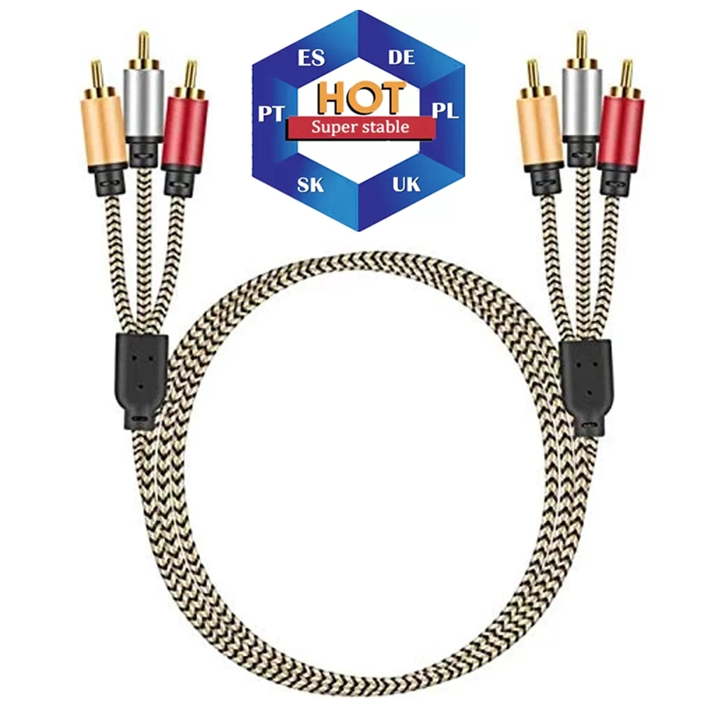 

Stable RCA Audio Cable 8 Lineas Suitable for Europe ES-DE-PL TV Satellite Receiver Cable