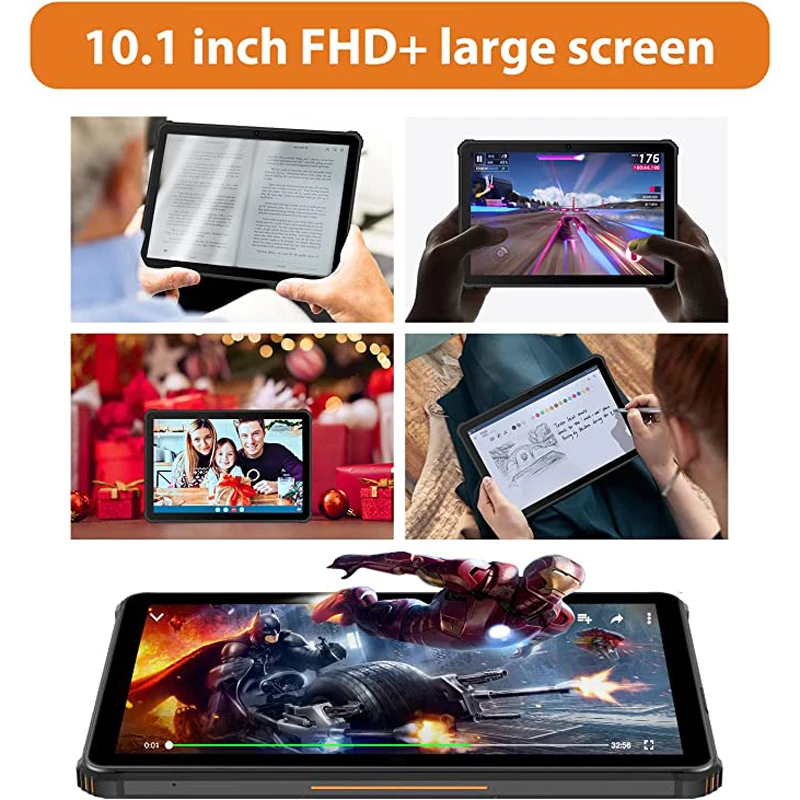 Oukitel Tablet Computers 4G RAM 64G ROM Net Rugged Tablet Phone 10.1 Inch 10000mah Battery Capacity Waterproof Android Tablet