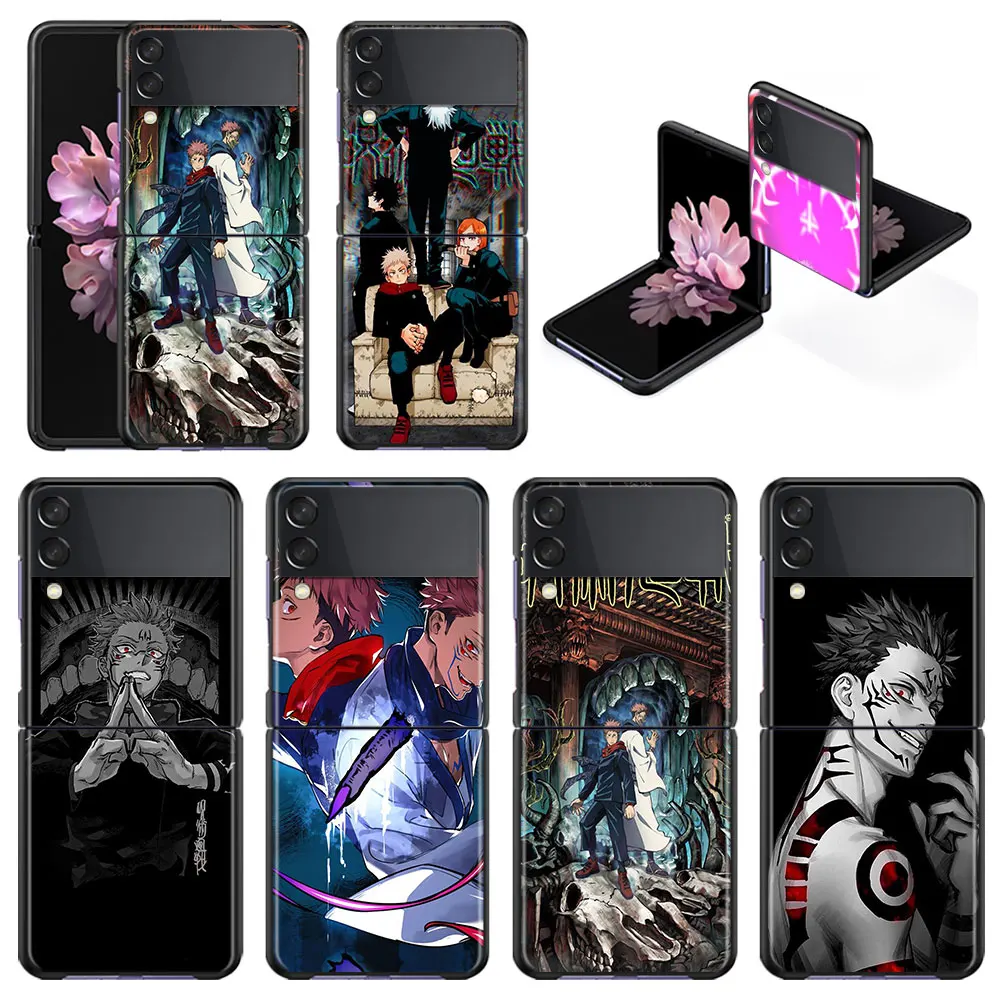 

PC Jujutsu Kaisen Anime Phone Case Cover for Samsung Galaxy Flip3 Zflip3 Zflip Z Flip 5G GalaxyZflip3 Capinha Trend