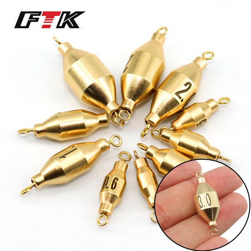 

FTK 1 шт. рыболовный грузило, вращающаяся снасть, латунный медный грузил, Троллинговый шарнирный соединитель, рыболовные аксессуары
