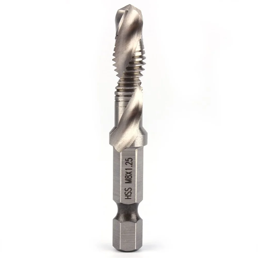 6 шт./набор Винтовой канавкой Сверлить Биты М3-М10 Hss Краны Законтуривание Выкрашивать Метрическая Комбинация Бит Высокоскоростная сталь Быстрая смена Гексагональных Сверлов на.